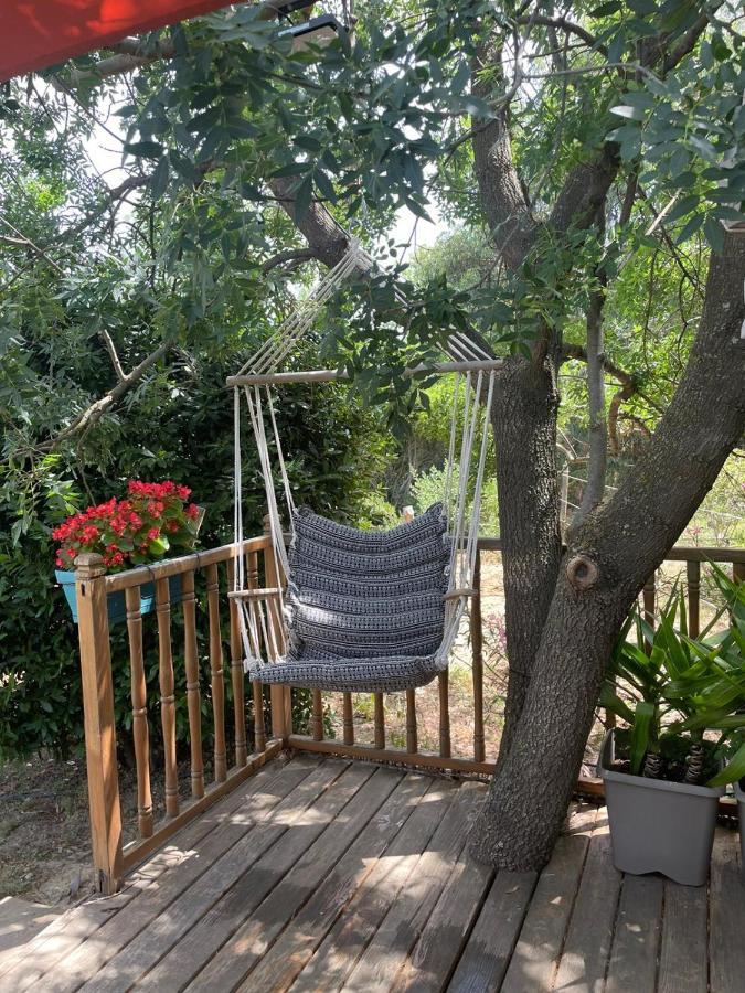 Pensjonat Roulotte En Bois Sud France Le Soler Zewnętrze zdjęcie